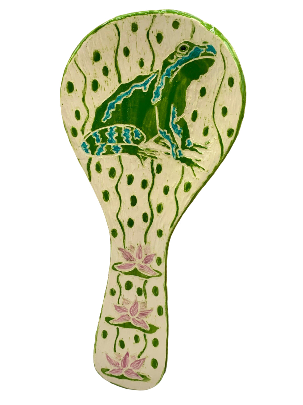Green Frog Spoon Rest
