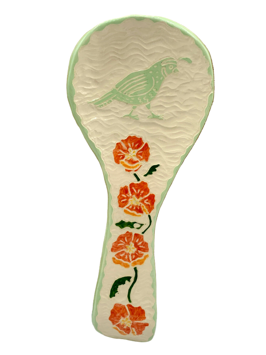 Walking Sage Quail Spoon Rest