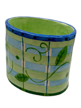 Load image into Gallery viewer, Leaves and Stripes Small Vase
