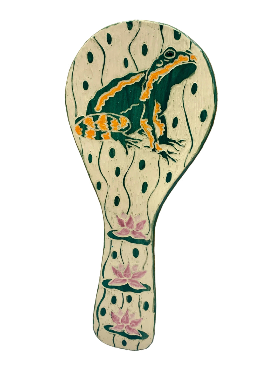 Teal Frog Spoon Rest