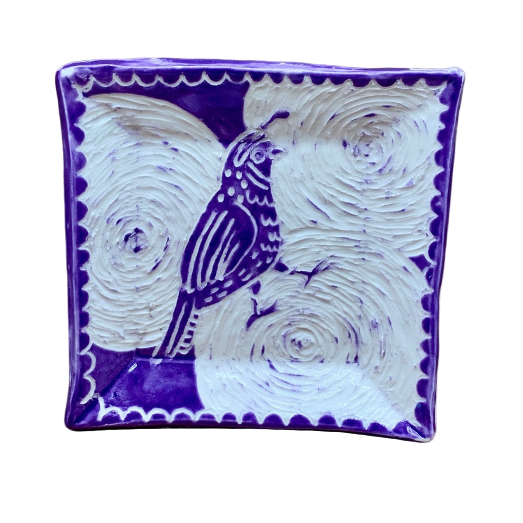 Walking Quail Trinket Dish