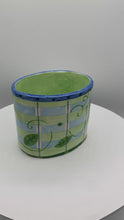 Load and play video in Gallery viewer, Leaves and Stripes Small Vase
