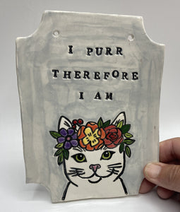 Philosopher Kitty Wall Plaque