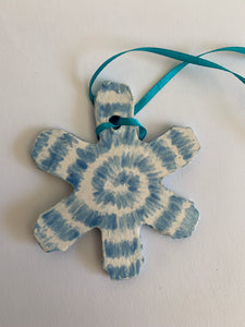 Tie Dye Snowflake Ornament