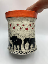 Load image into Gallery viewer, Marching Elephants Utensil Holder
