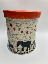 Load image into Gallery viewer, Marching Elephants Utensil Holder
