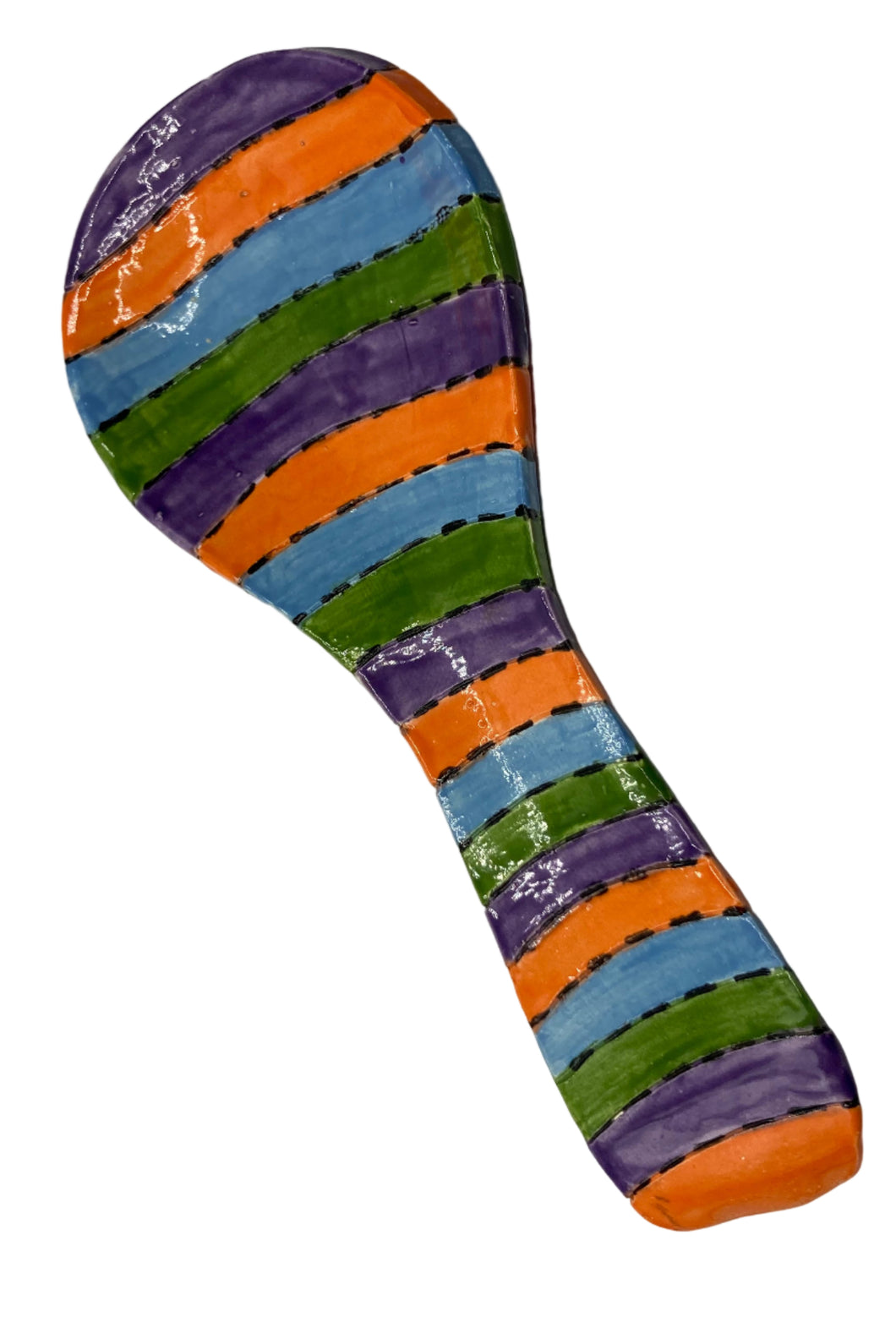 Bright Striped Spoon Rest